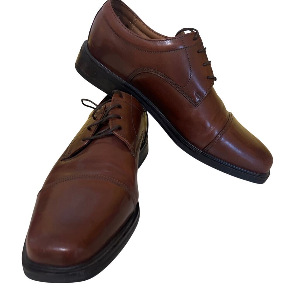 Florsheim Men's Brown Leather Cap Toe Oxford Loafers Size 9.5 D Office Comfort